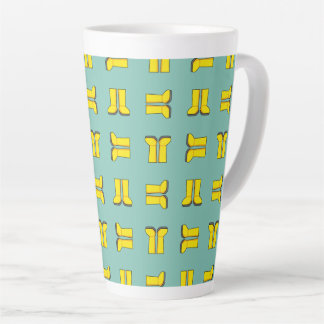 Tasse Latte Bottes de pluie jaunes en caoutchouc