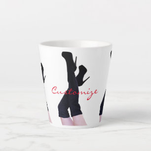 Tasse Latte Bottes en cuir noir haute cuisse Thunder_Cove
