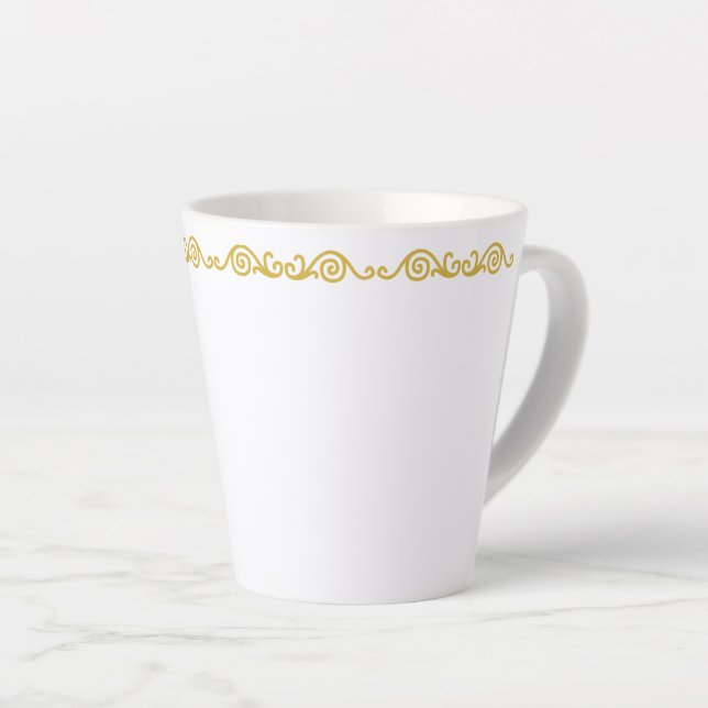 Tasse Latte Boue en latte de défilement or (Angle droit)