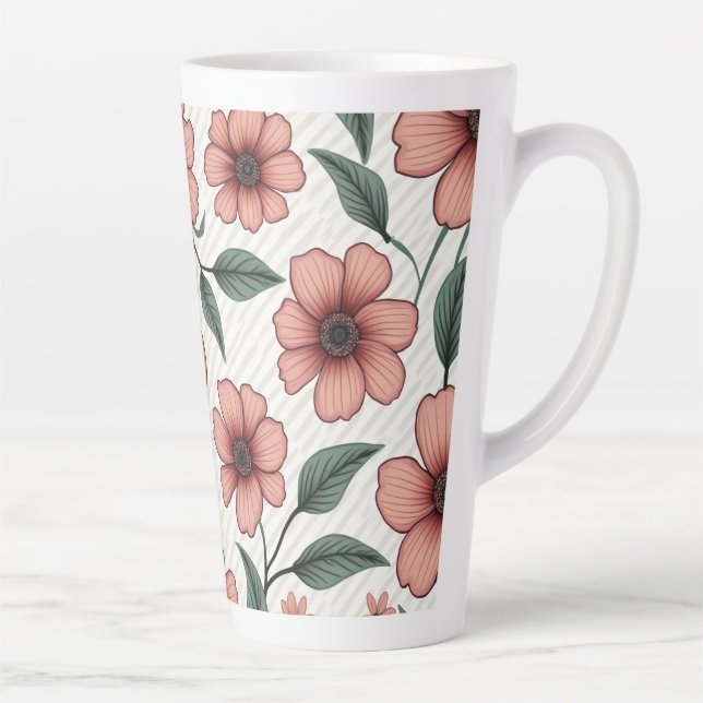 Tasse Latte Boue florale (Droite)