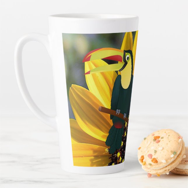 Tasse Latte Boue latte de perroquet de tournesol (En situation)