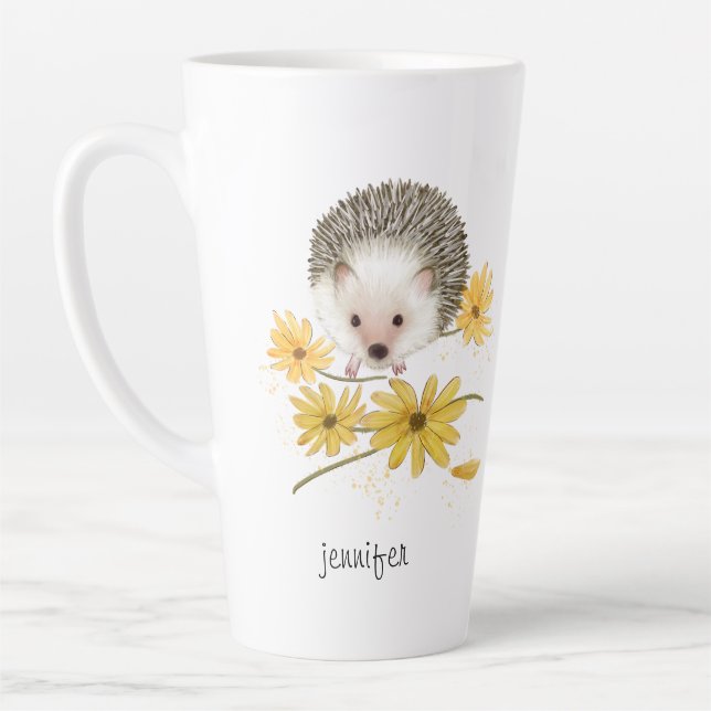 Tasse Latte Boug de hérisson personnalisé (Gauche)