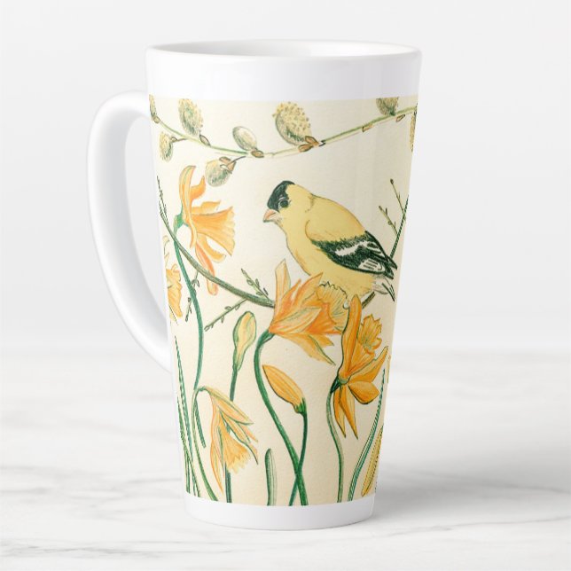 Tasse Latte Boug Latte Goldfinch Spring (Angle gauche)