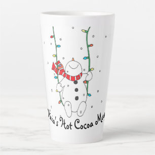 Tasse Latte Bouge de cacao chaud personnalisée Snowman