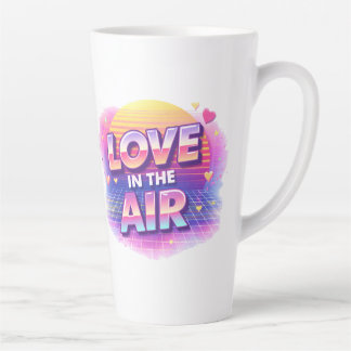 Tasse Latte Bougie Amour Rétro 80's Dans L'Air Saint-Valentin 