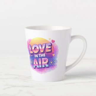 Tasse Latte Bougie Amour Rétro 80's Dans L'Air Saint-Valentin 