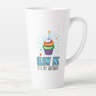 Tasse Latte Bougie Chandelle Cupcake Éteins-Moi C'est Mon Anni