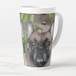 Tasse Latte Bouledogue français avec abeille