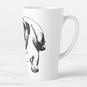 Tasse Latte Bouledogue impassible à la neige
