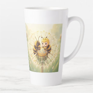 Tasse Latte Bourdon doré en danse fleurie.5