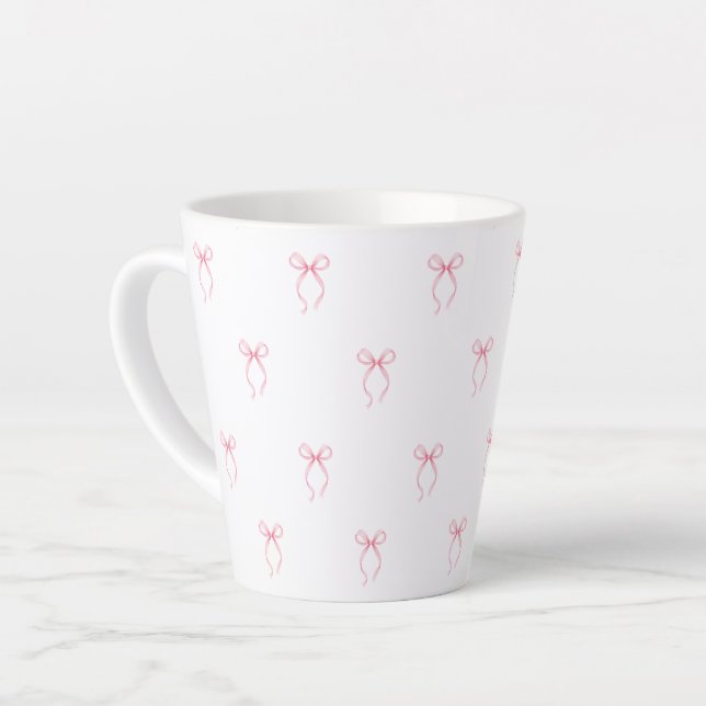 Tasse Latte Bow rose (Angle gauche)