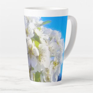 Tasse Latte Branche florissante d'une poire