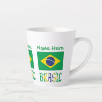 Brésil Drapeau Brésil Nom Personnalisé