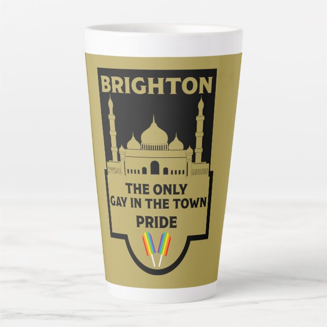 Tasse Latte Brighton Gay pride - Brighton England LGBT - (Devant)