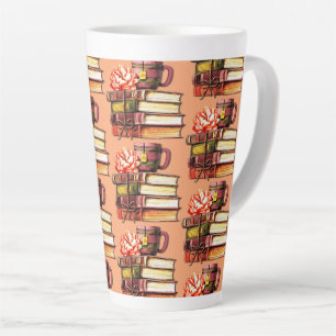 Tasse Latte Brochure Livres Et Thé