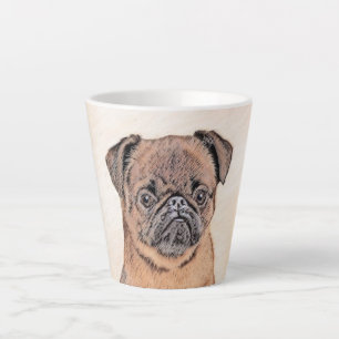 Tasse Latte Bruxelles Griffon Smooth Painting Original Chien A