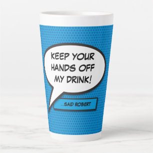 Tasse Latte Bulle de bande dessinée d'art pop personnalisée