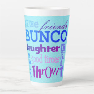 Tasse Latte Bunco Dice Friendship Typography Amusants