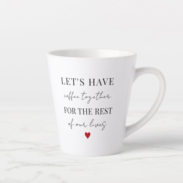 Tasse Latte Buvons du café ensemble Valentines Day (Droite)