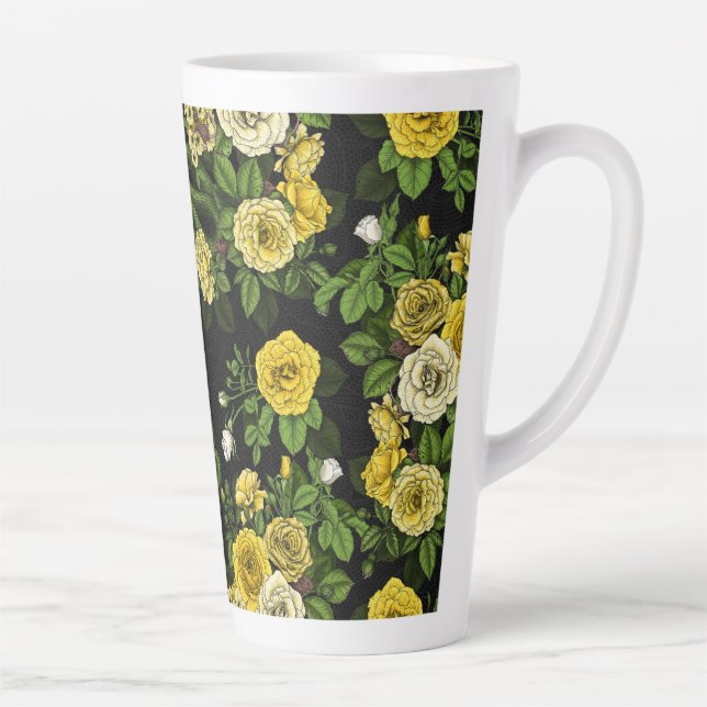 Tasse Latte Caché en rose, jaune et vert (Droite)
