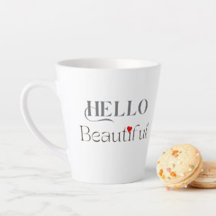 Tasse Latte Cadeau d'affirmation positive et beaujour