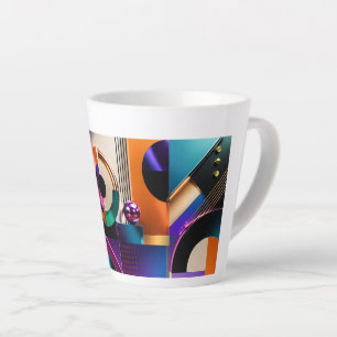 Tasse Latte Cadeau de design de formes géométriques abstraites