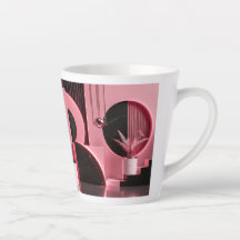 Cadeau de design géométrique rose et noir luxueux