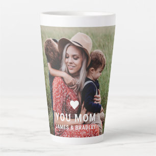 Tasse Latte Cadeau de fête des mères avec photo personnalisée