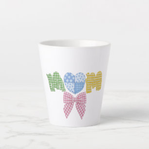 Tasse Latte Cadeau de fête des mères patchwork maman