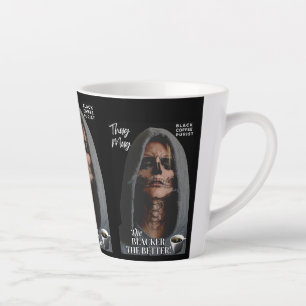 Tasse Latte Cadeau de l'amoureux du café - Café noir toujours