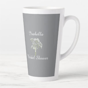 Tasse Latte Cadeau de mariage floral, douche de mariée personn