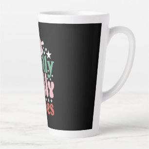 Tasse Latte Cadeau de Noël Holly Jolly Vibes