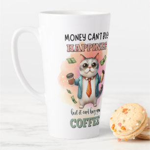 Tasse Latte Cadeau drôle pour amateur de chats : L'argent ne p