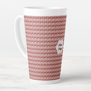 Tasse Latte Cadeau floral personnalisé et sur mesure pour la f