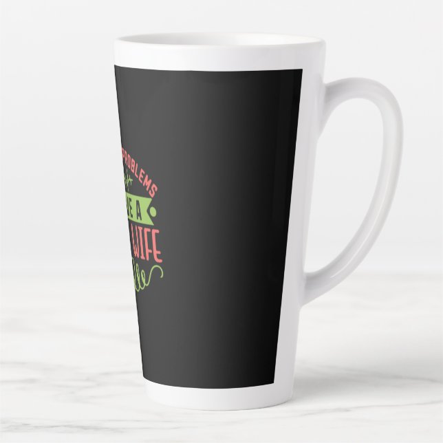 Tasse Latte Cadeau infirmière J'ai 99 problèmes (Droite)