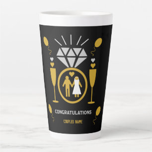 Tasse Latte Cadeau original et drôle de félicitations de fianç