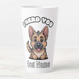 Tasse Latte Cadeau personnalisé de berger allemand "Je vous ai