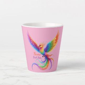 Tasse Latte Cadeau personnalisé de nom et date de naissance de
