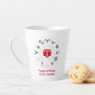 Tasse Latte Cadeau personnalisé Gemini Zodiac