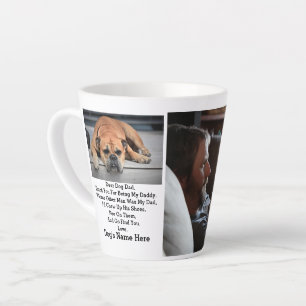 Tasse Latte Cadeau photo de père de chien personnalisé moderne