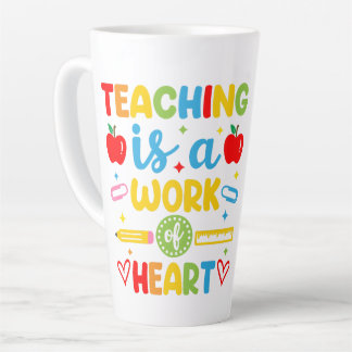 Tasse Latte Cadeau pour enseignant : enseigner est une œuvre d