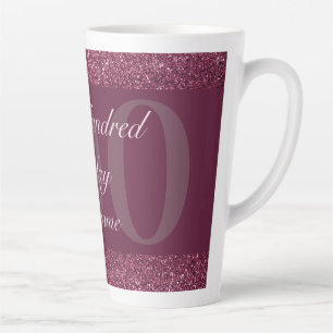 Tasse Latte cadeau spécial d'anniversaire personnalisé 100e