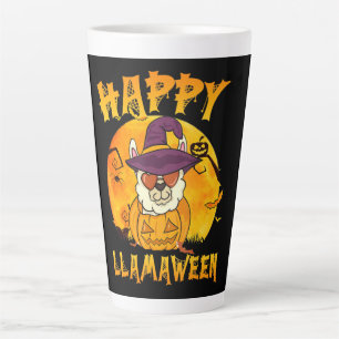 Tasse Latte Cadeau Spider Joyeux Llamaween Llama sorcière Sp