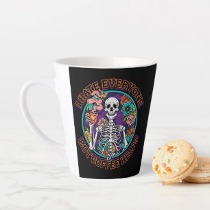Tasse Latte Cadeaux pour amateurs de café Je déteste tout le m