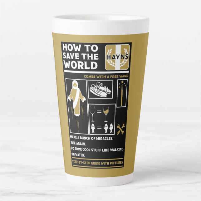 Tasse Latte Cadeaux Pour Athéistes (Devant)