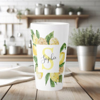 Cadres et Feuilles de citrons jaunes modernes avec