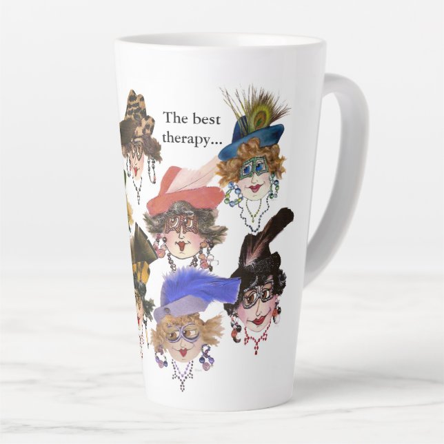 Tasse Latte Café avec Amis grand 17 oz. (Angle droit)