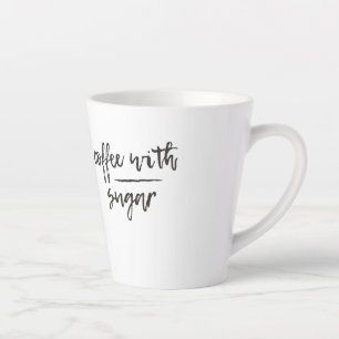 Tasse Latte Café avec sucre