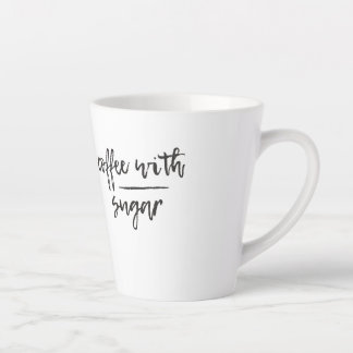 Tasse Latte Café avec sucre