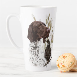 Tasse Latte Café de la carte postale Allemande Pointeurs Racco